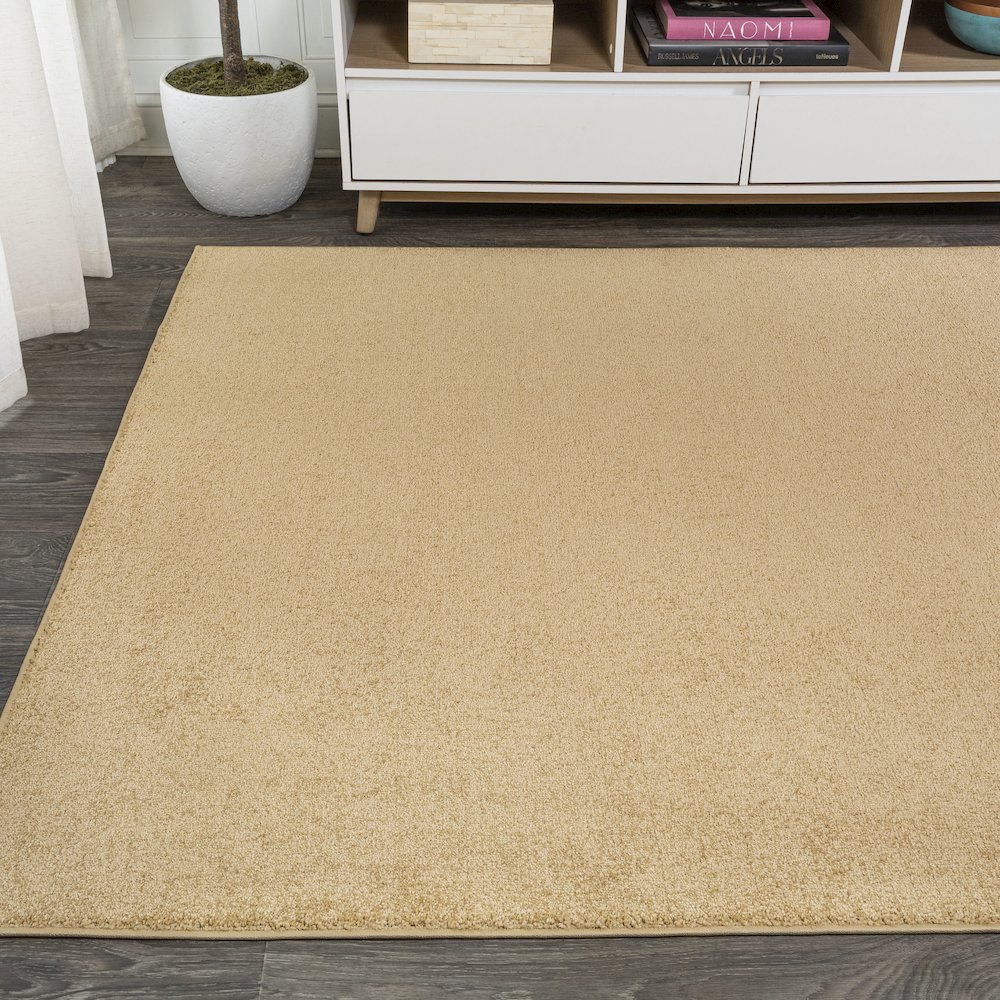 Haze Solid Low Pile Area Rug Mustard. Picture 3