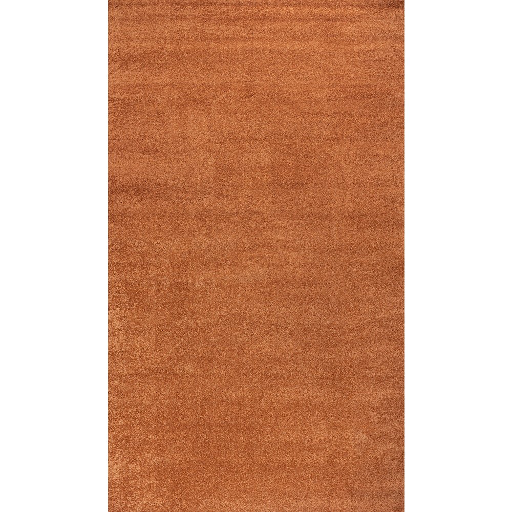 Haze Solid Low Pile Area Rug Orange. Picture 1