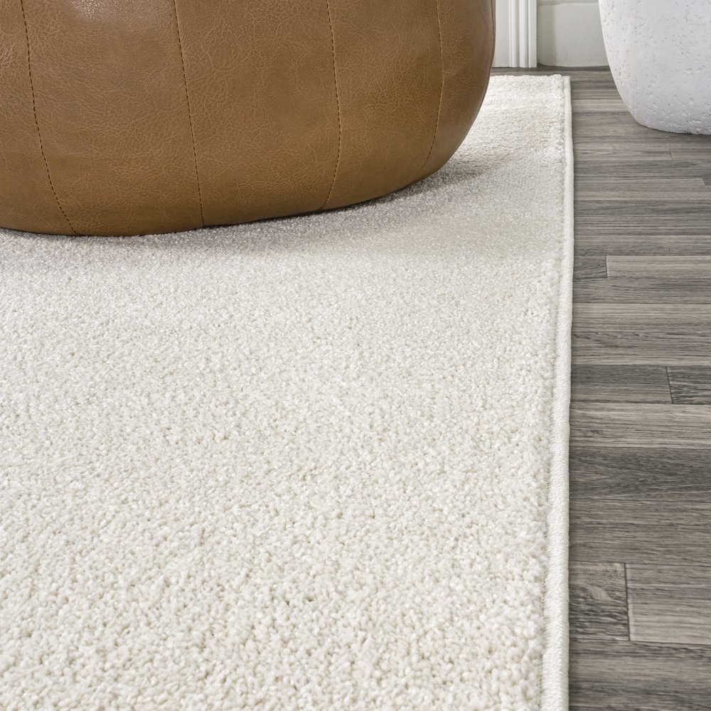 Haze Solid Low Pile Area Rug Cream. Picture 5