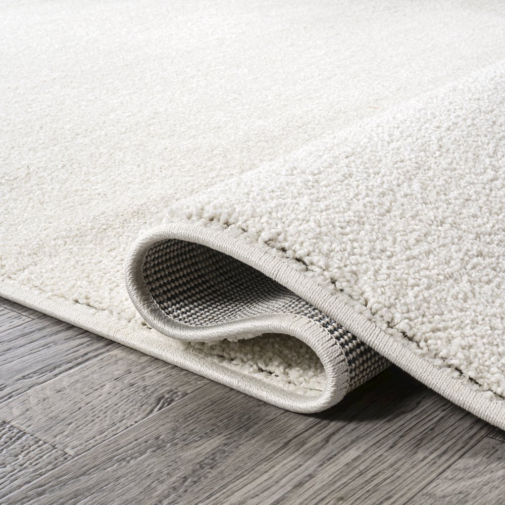 Haze Solid Low Pile Area Rug Cream. Picture 6