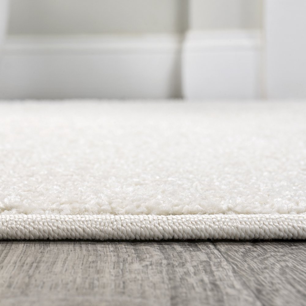 Haze Solid Low Pile Area Rug Cream. Picture 7
