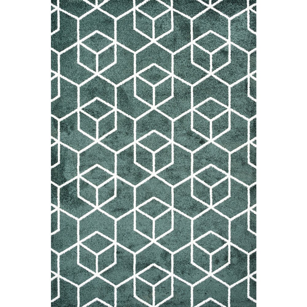 Tumbling Blocks Modern Geometric Area Rug. Picture 1