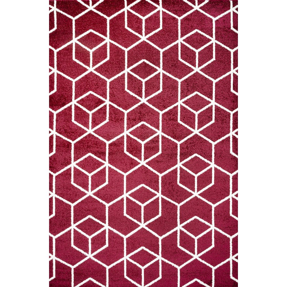 Tumbling Blocks Modern Geometric Area Rug. Picture 1