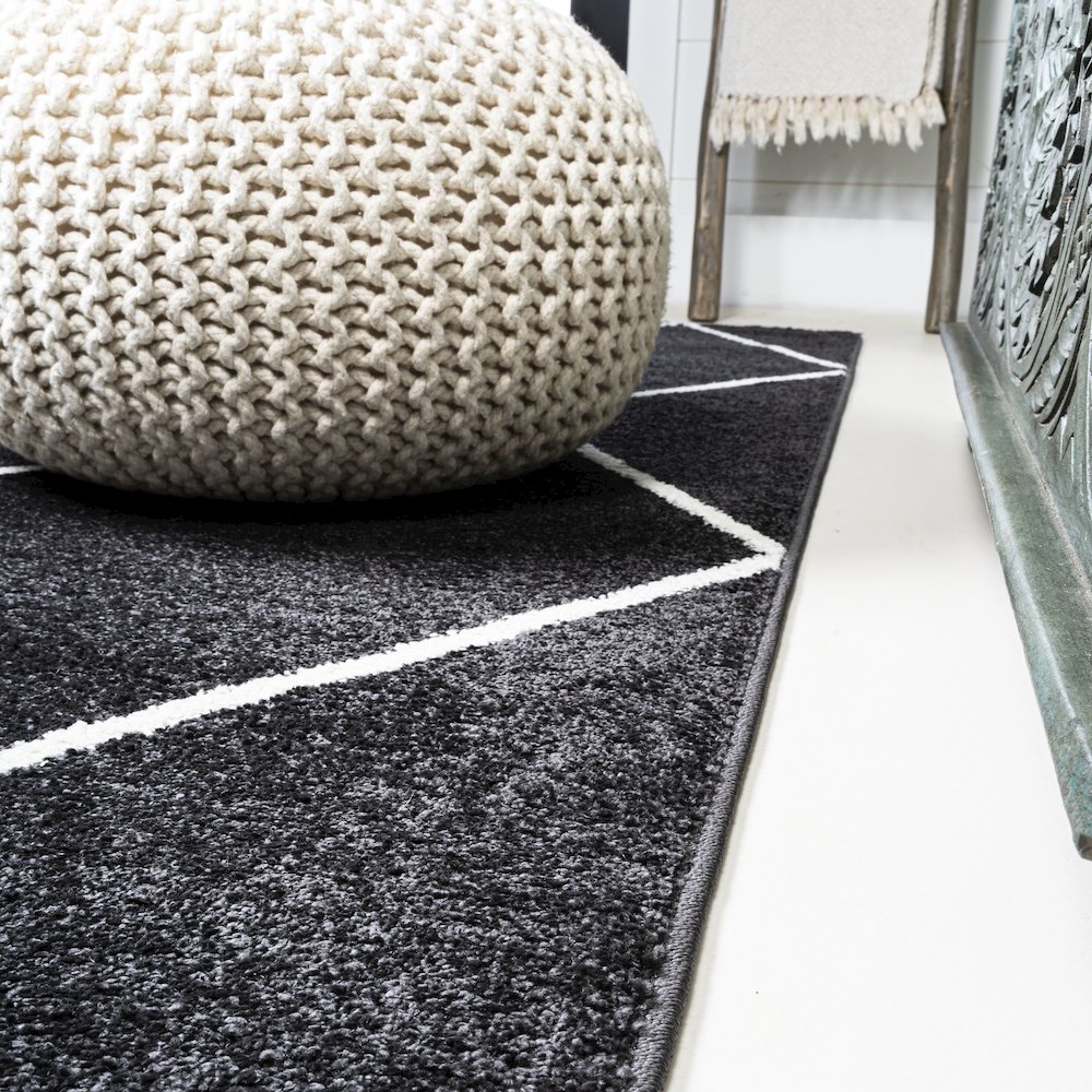 Cole Minimalist Diamond Trellis Area Rug. Picture 10