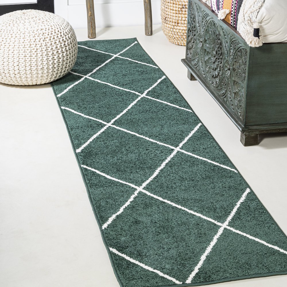 Cole Minimalist Diamond Trellis Area Rug. Picture 16
