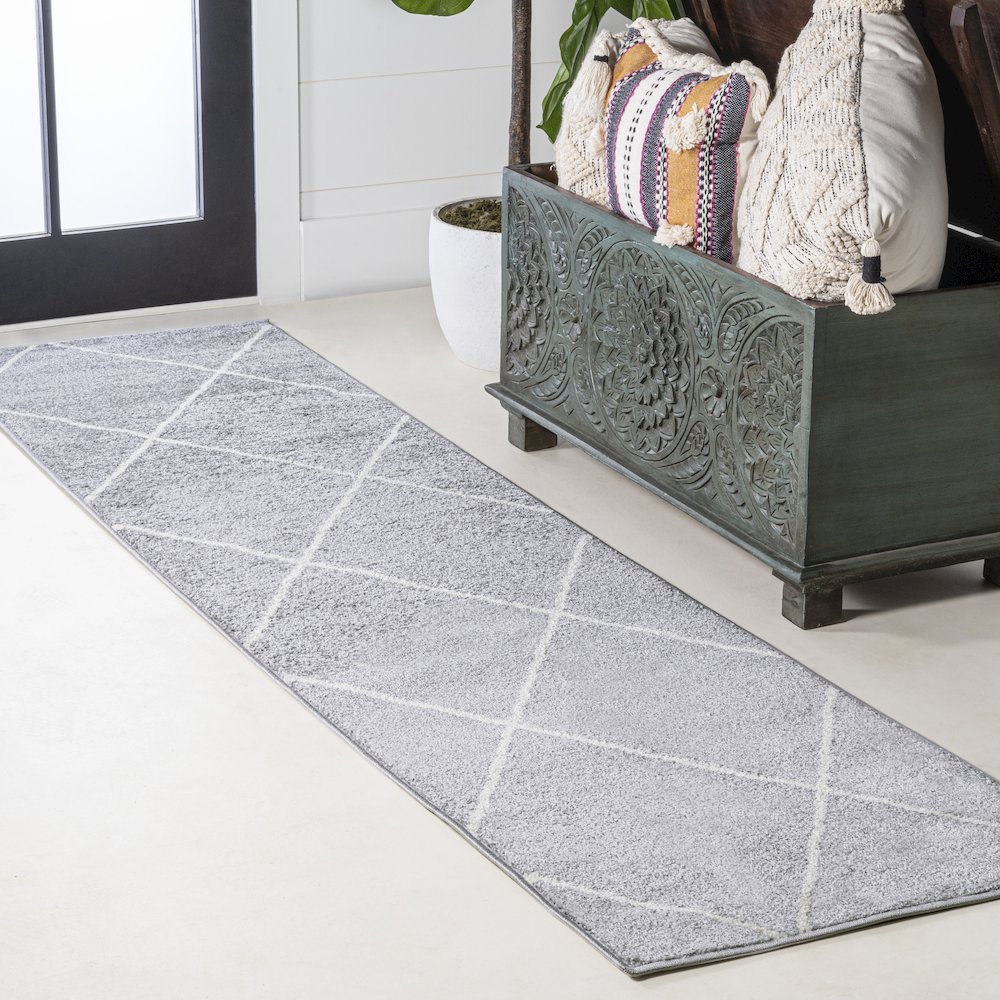 Cole Minimalist Diamond Trellis Area Rug. Picture 16