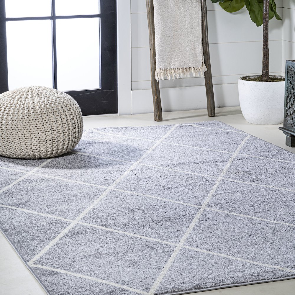 Cole Minimalist Diamond Trellis Area Rug. Picture 5