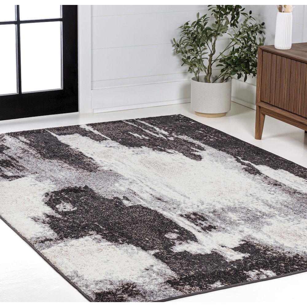 Zoe Contemporary Bohemian Abstract Marble Area Rug. Picture 9