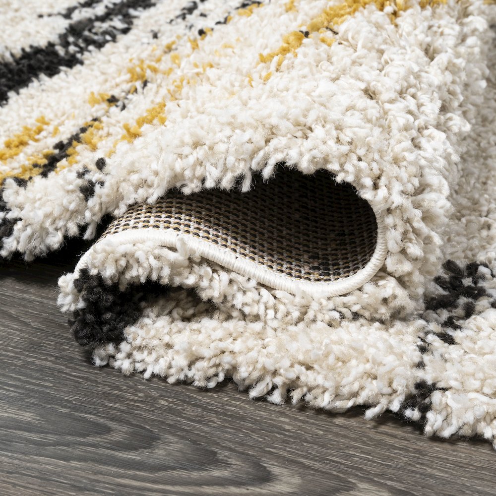 Nova Modern Bold Strie Shag Area Rug. Picture 10
