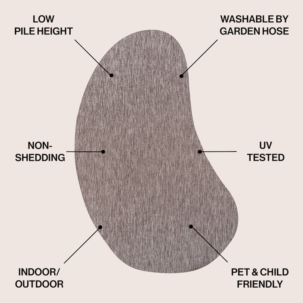 Evan Modern Rustic Organic CurveIndoor/Outdoor Shaped  Rug. Picture 2