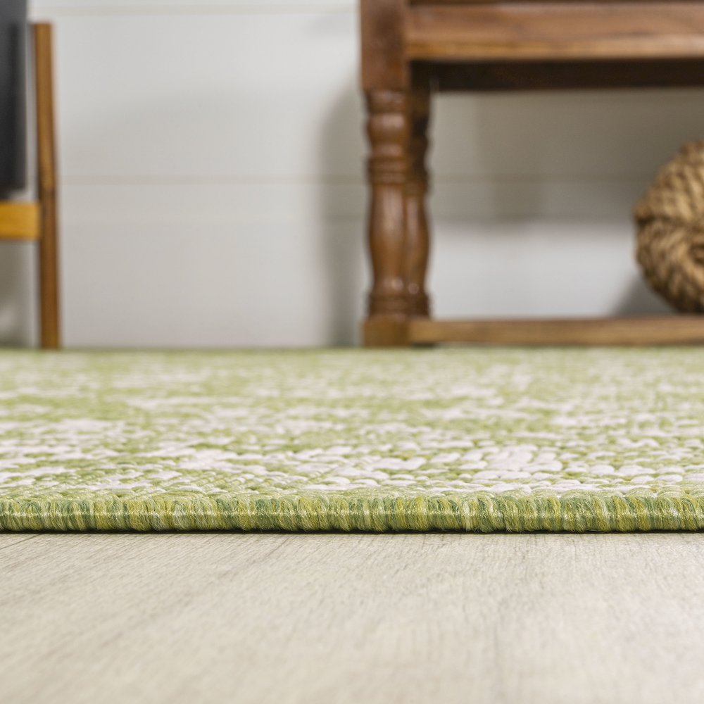 Tela Bohemian Textured Weave Floral Indoor/Outdoor Area Rug. Picture 16