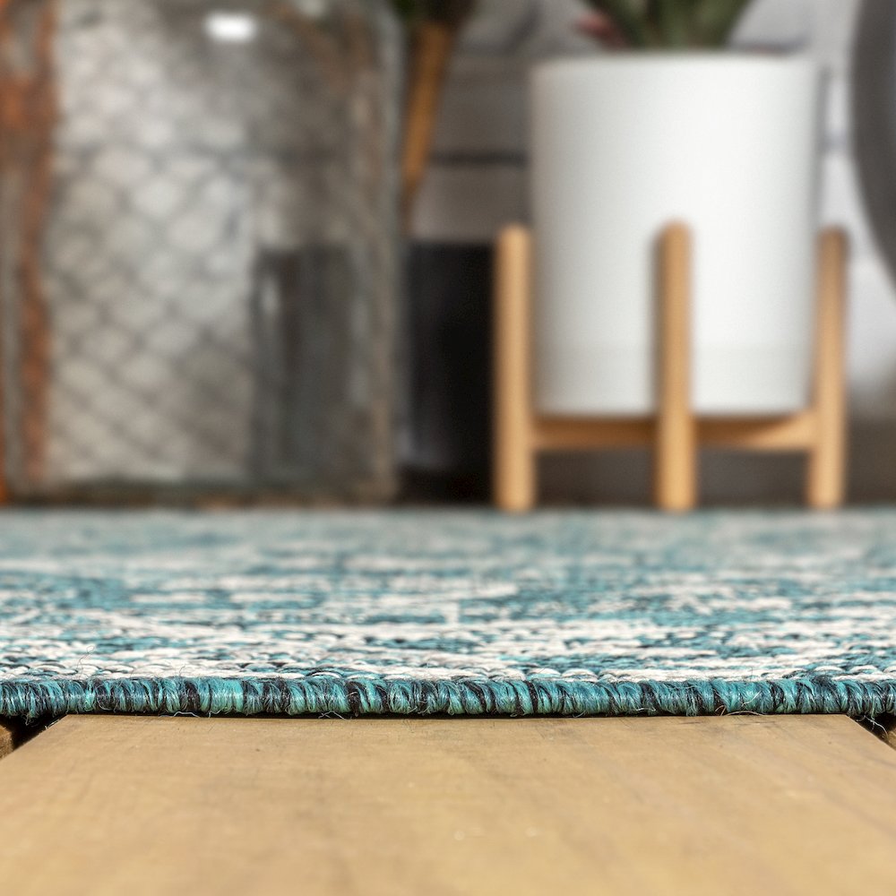 Palazzo Vine And Border Textured Weave Indoor/Outdoor Area Rug. Picture 12