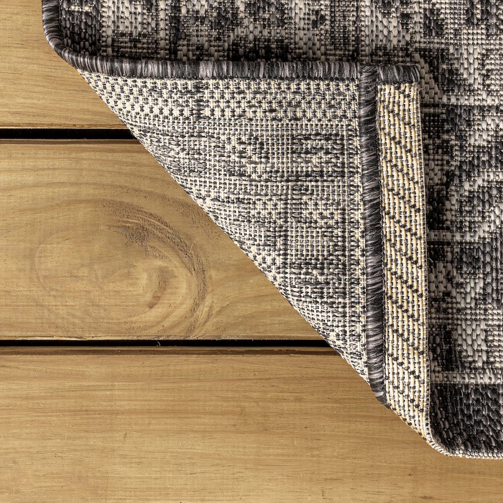 Palazzo Vine And Border Textured Weave Indoor/Outdoor Area Rug. Picture 6