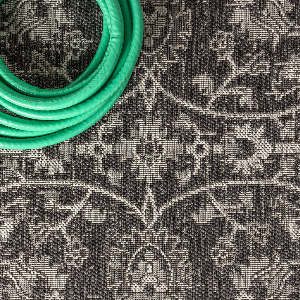 Palazzo Vine And Border Textured Weave Indoor/Outdoor Area Rug. Picture 7
