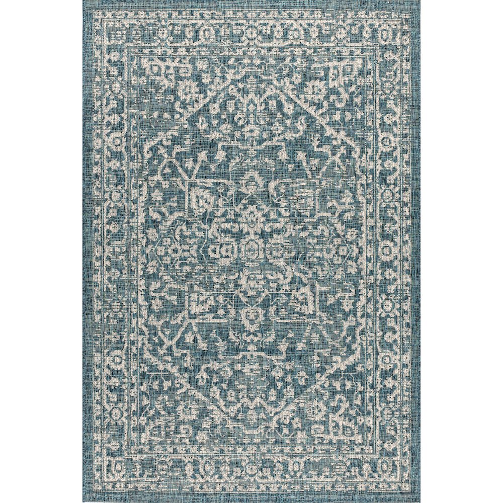 Malta Bohemian Medallion Textured Weave Indoor/Outdoor Area Rug. Picture 1