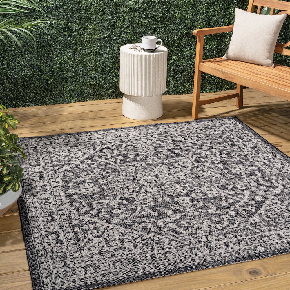 Malta Bohemian Medallion TetuWeave  Indoor/Outdoor  Rug. Picture 1