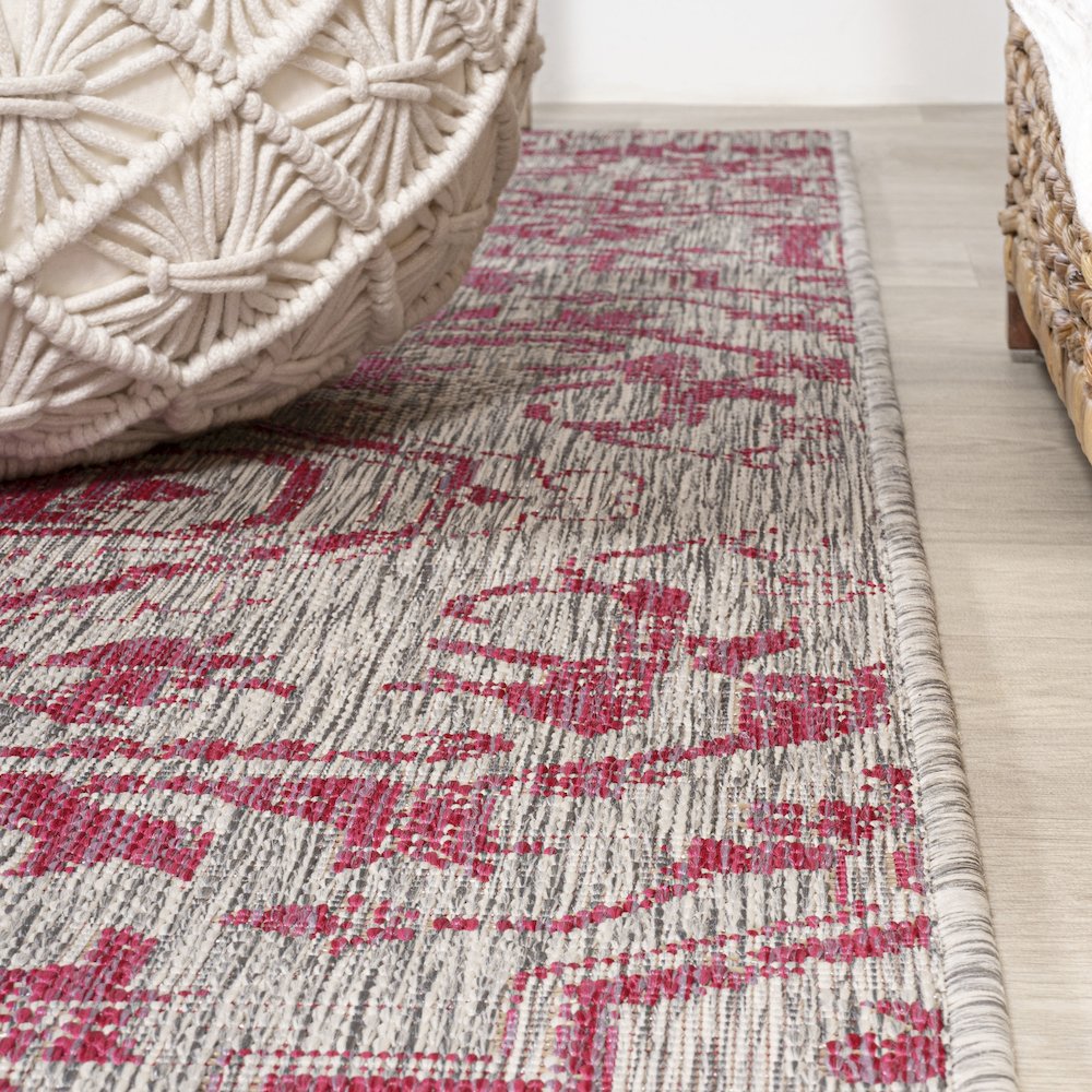 Estrella Bohemian Medallion Textured Weave Indoor/Outdoor Area Rug. Picture 12