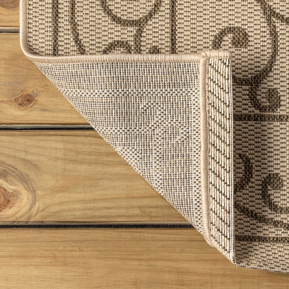 Charleston Vintage Filigree Textured Weave Indoor/Outdoor Area Rug. Picture 6