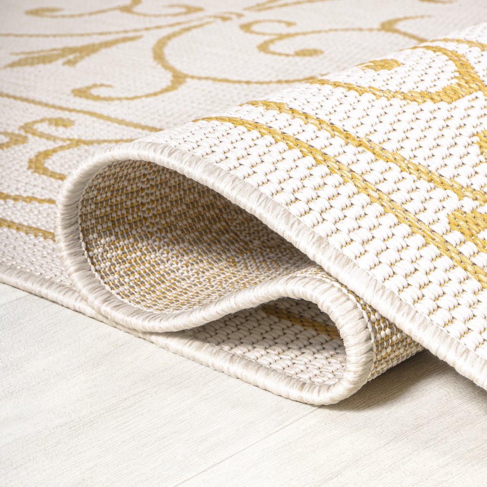 Charleston Vintage Filigree Textured Weave Indoor/Outdoor Area Rug. Picture 13
