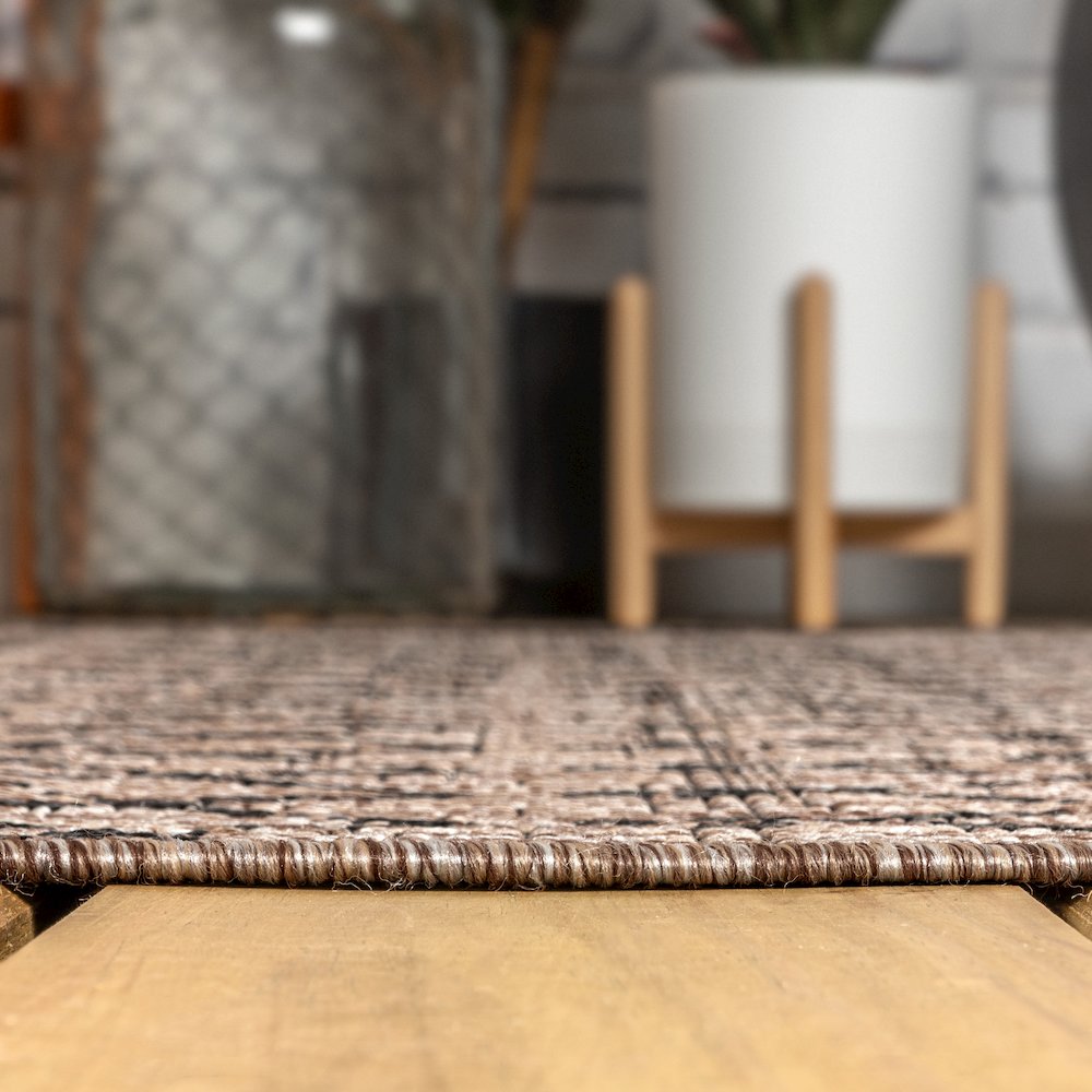 Ourika Moroccan Geometric Textured Weave Indoor/Outdoor Area Rug. Picture 13