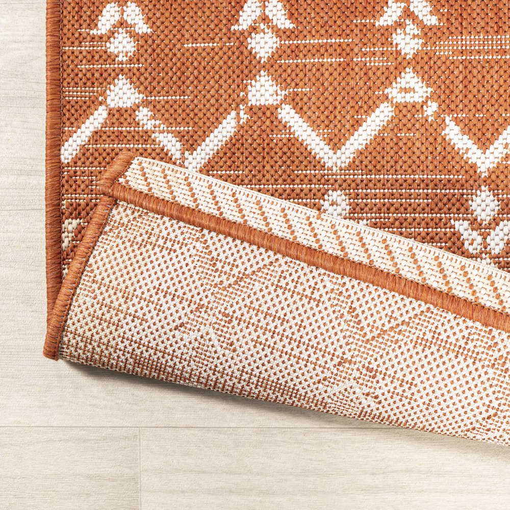 Ourika Moroccan Geometric Textured Weave Indoor/Outdoor Area Rug. Picture 10