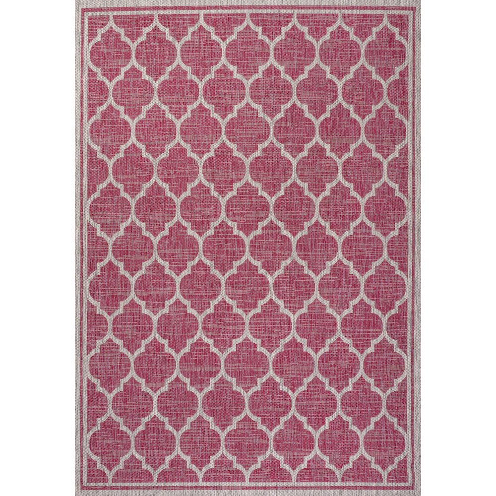 Trebol Moroccan Trellis Textured Weave Indoor/Outdoor Area Rug. Picture 1