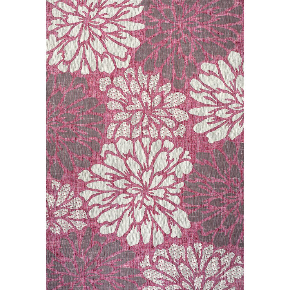 Zinnia Modern Floral Textured Weave Indoor/Outdoor Area Rug. Picture 1