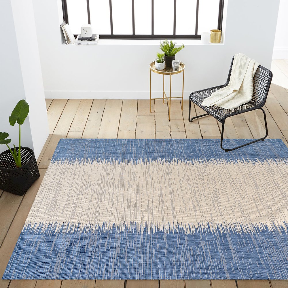 Tavira Modern Strie Indoor/Outdoor Area Rug. Picture 13