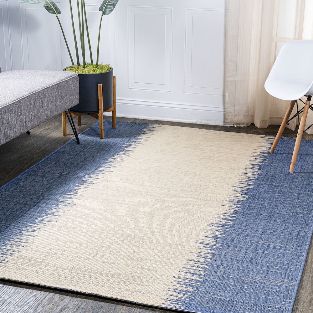 Tavira Modern Strie Indoor/Outdoor Area Rug. Picture 2