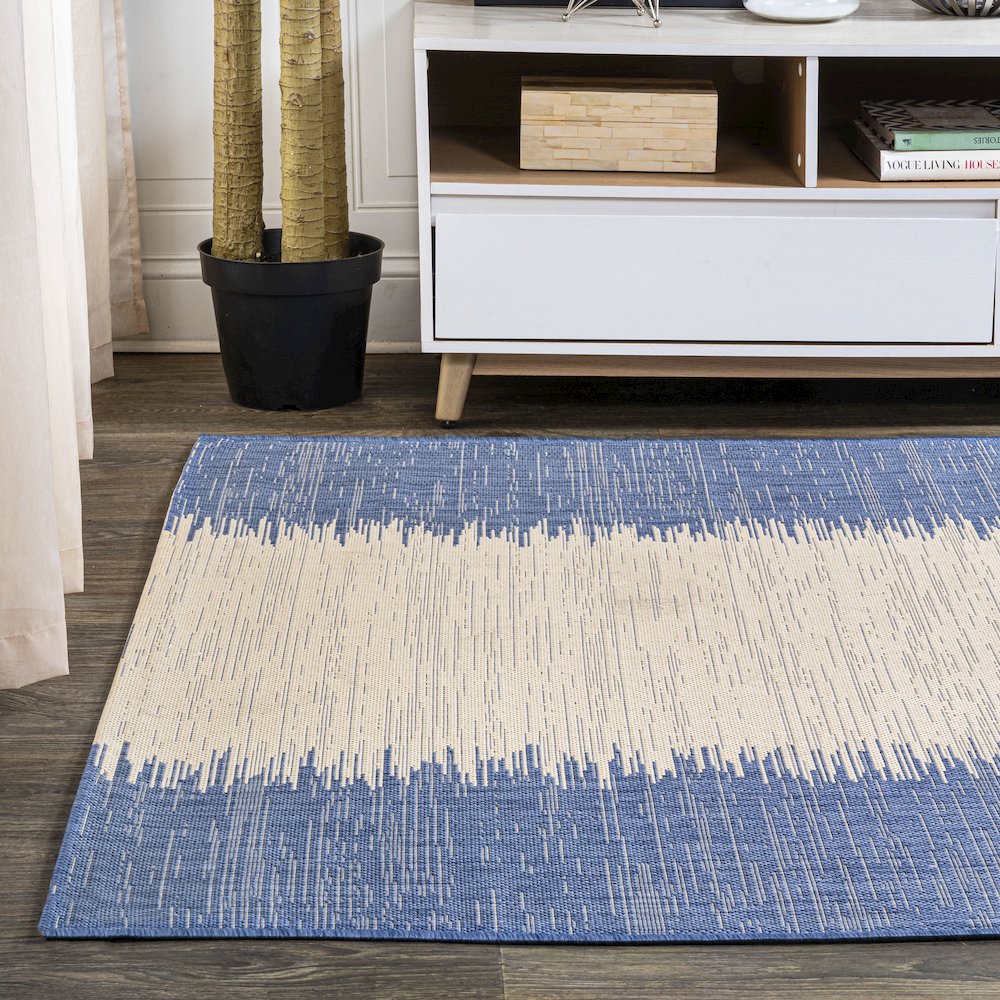 Tavira Modern Strie Indoor/Outdoor Area Rug. Picture 3