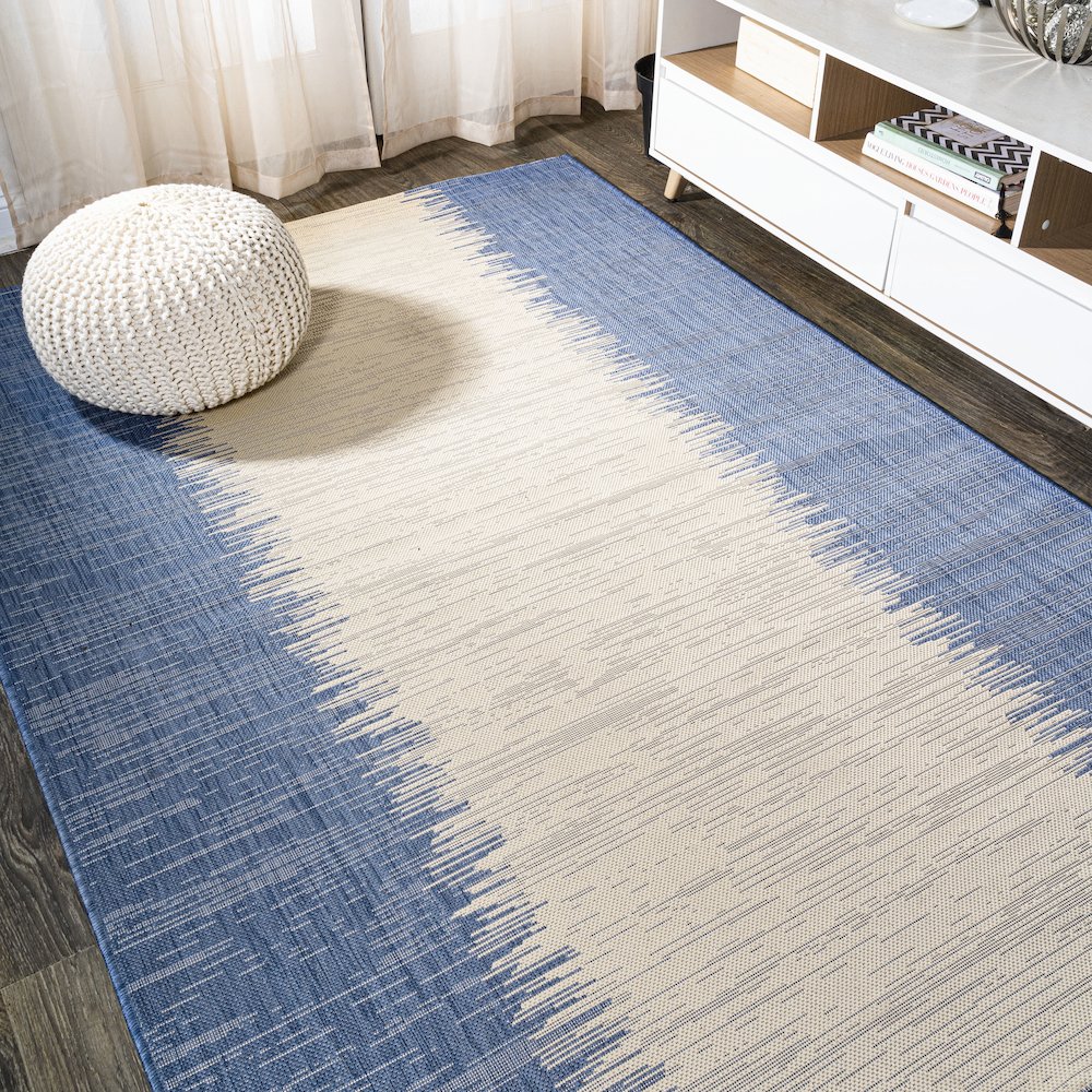 Tavira Modern Strie Indoor/Outdoor Area Rug. Picture 4