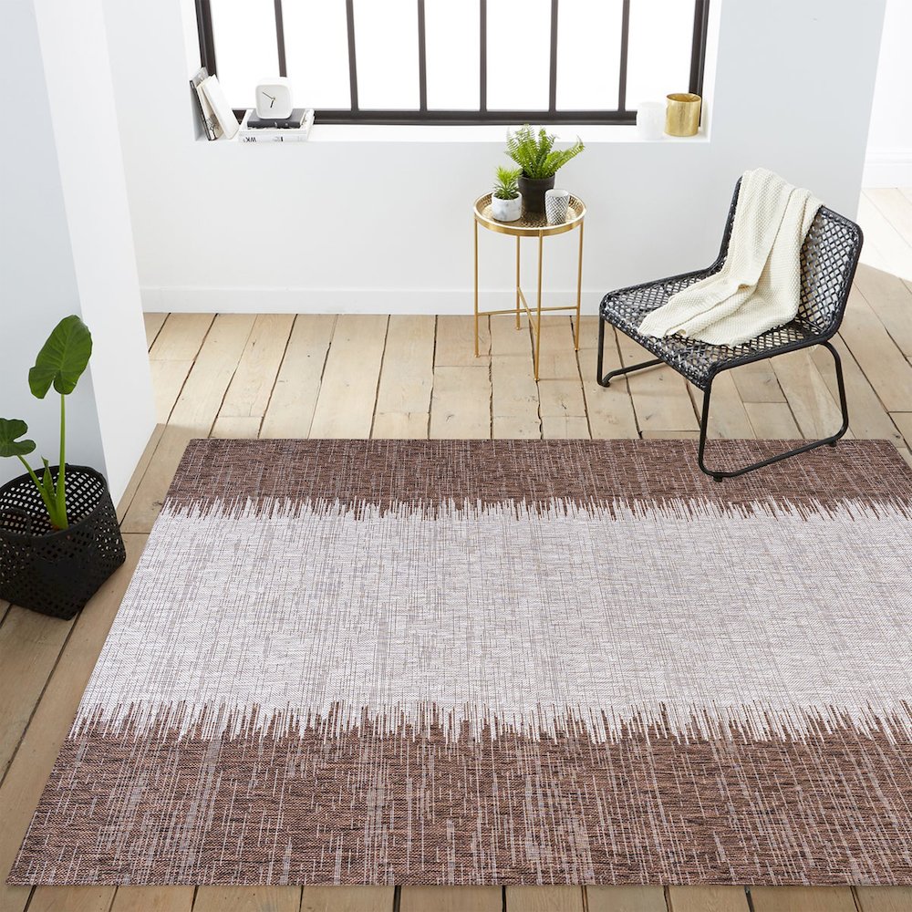 Tavira Modern Strie Indoor/Outdoor Area Rug. Picture 13