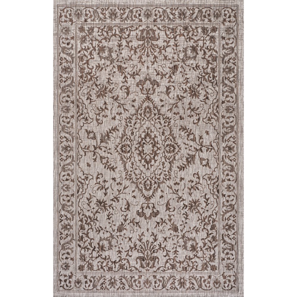 Jerash Ornate Medallion Indoor/Outdoor Area Rug. Picture 1