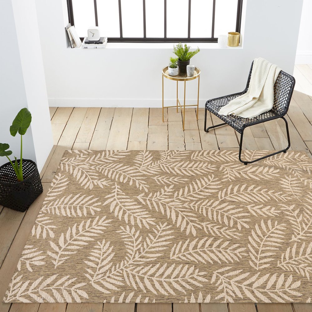 Nevis Palm Frond Indoor/Outdoor Area Rug. Picture 14