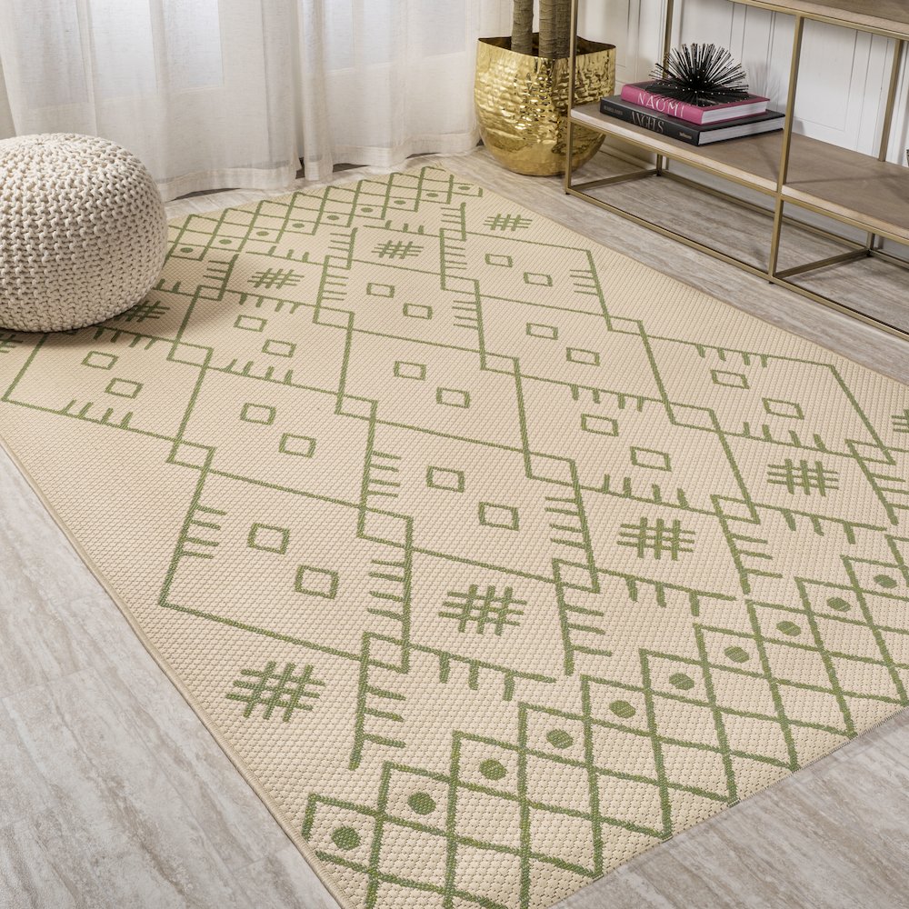 Boho Moroccan Indoor/Outdoor Area Rug. Picture 2