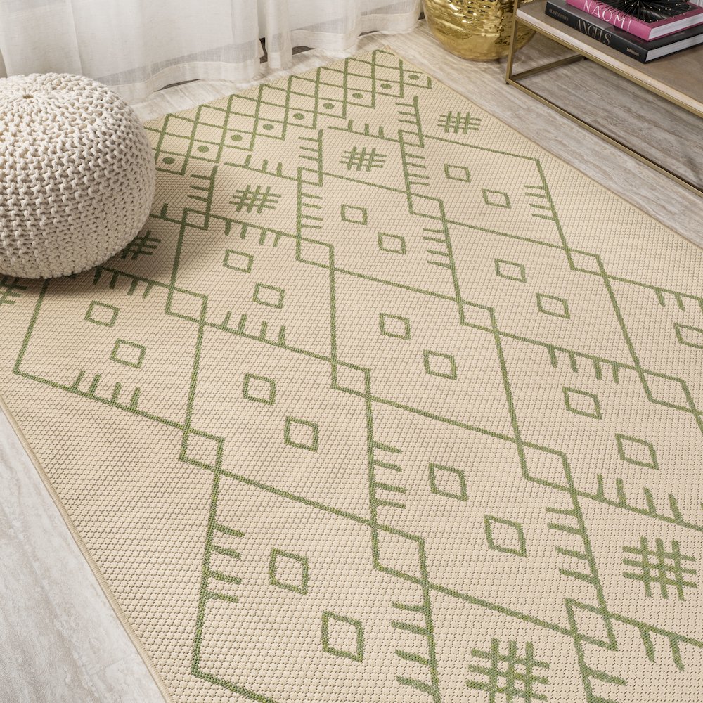 Boho Moroccan Indoor/Outdoor Area Rug. Picture 4