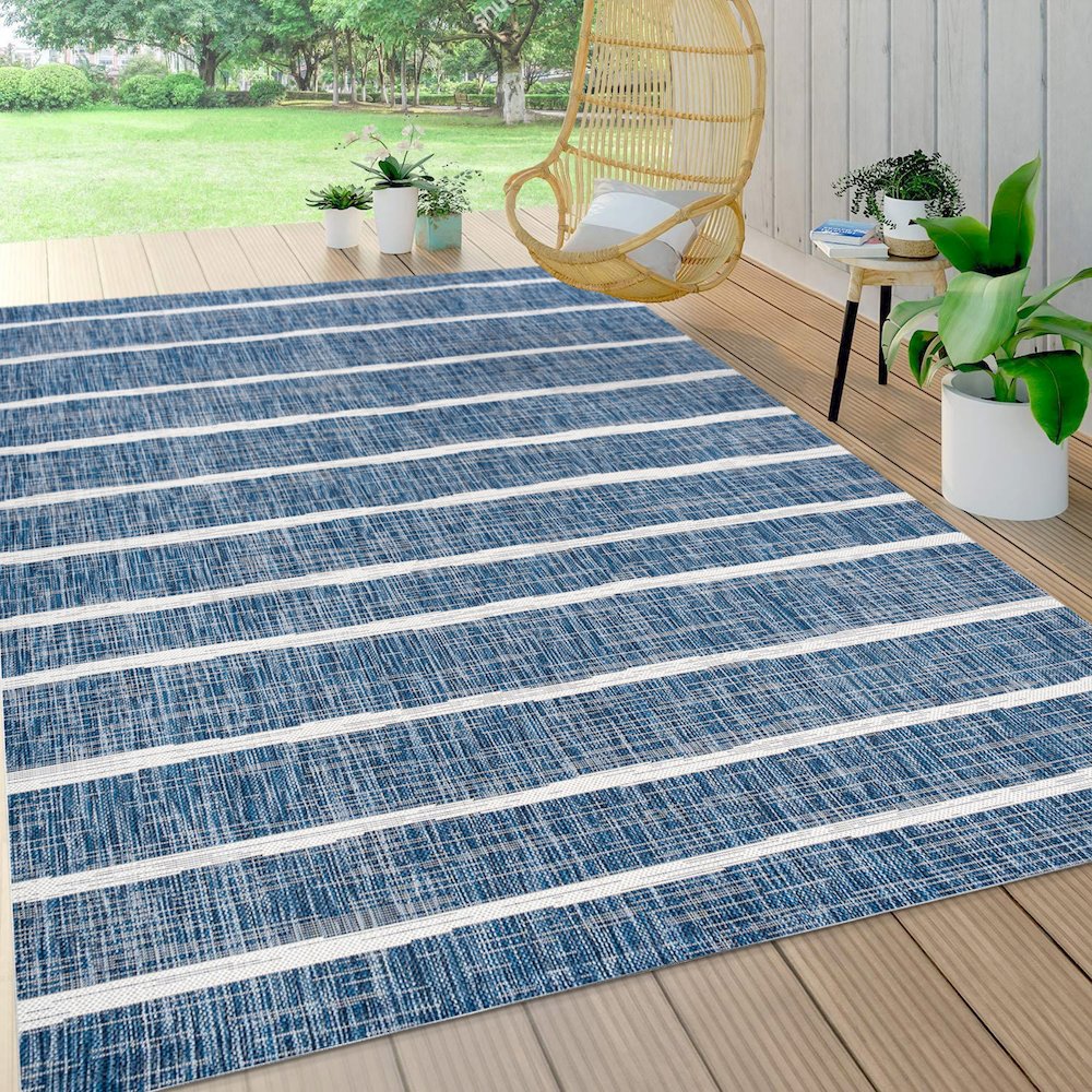 Colonia Berber Stripe Indoor/Outdoor Area Rug. Picture 6