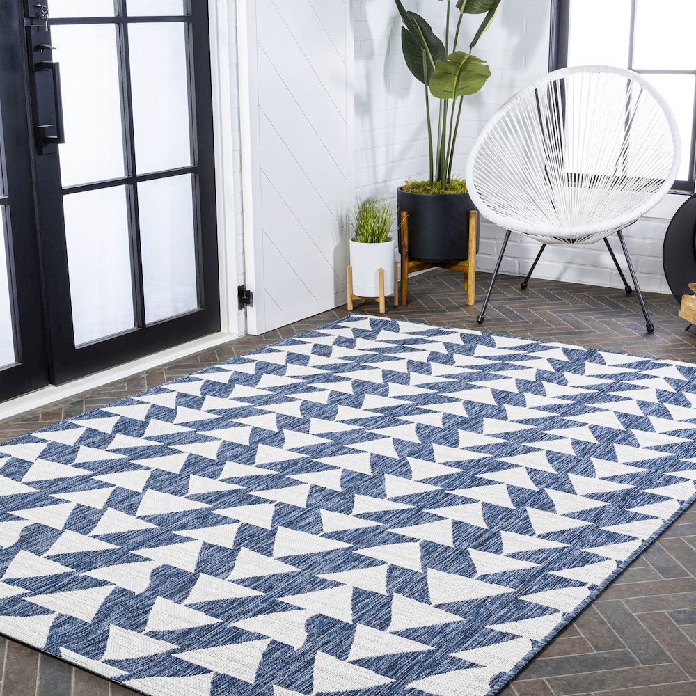 Andratx Modern Tribal Geometric Indoor/Outdoor Area Rug. Picture 9
