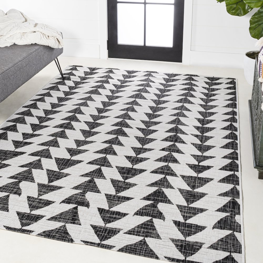 Andratx Modern Tribal Geometric Indoor/Outdoor Area Rug. Picture 2