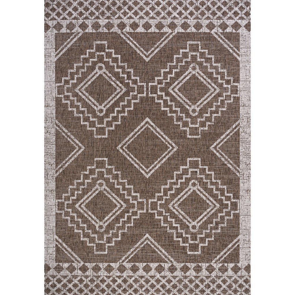 Marokko Diamond Tribal Medallion Indoor/Outdoor Area Rug. Picture 1