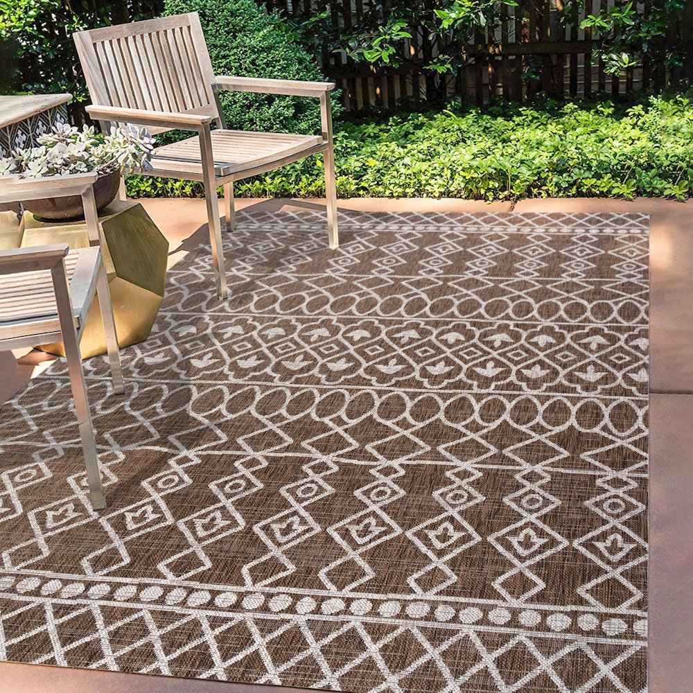 Kafel Tribal Bohemian Indoor/Outdoor Area Rug. Picture 6