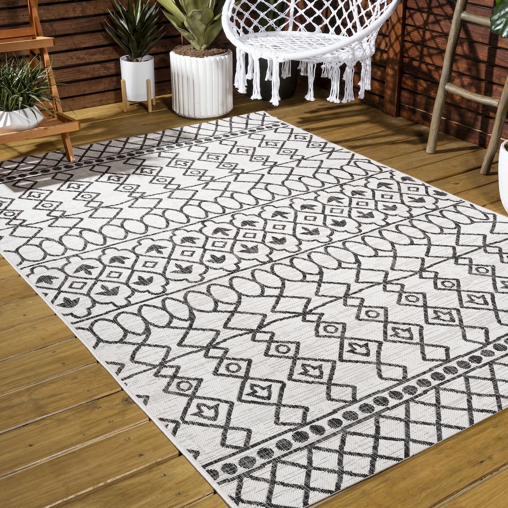 Kafel Tribal Bohemian Indoor/Outdoor Area Rug. Picture 7