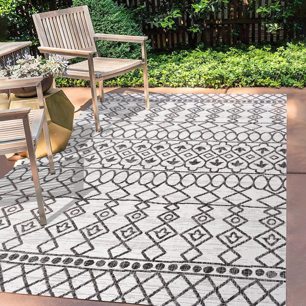 Kafel Tribal Bohemian Indoor/Outdoor Area Rug. Picture 6