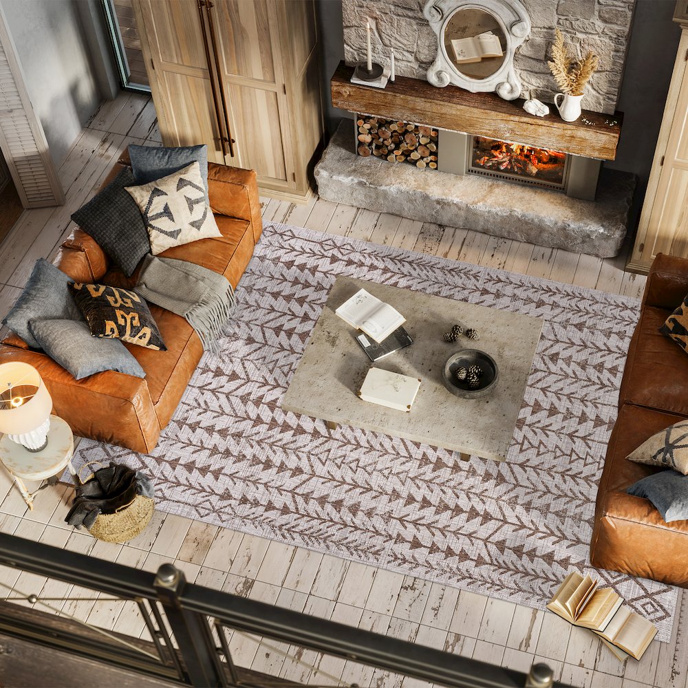 Tokay Bohemian Geometric Indoor/Outdoor Area Rug. Picture 5