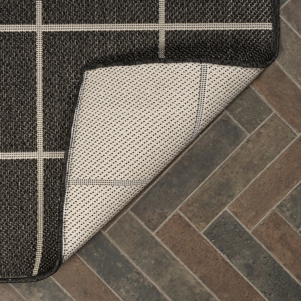 Grid Modern Squares Indoor/Outdoor Area Rug. Picture 10