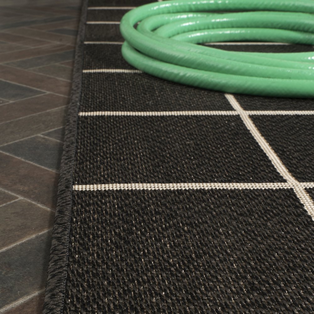 Grid Modern Squares Indoor/Outdoor Area Rug. Picture 12