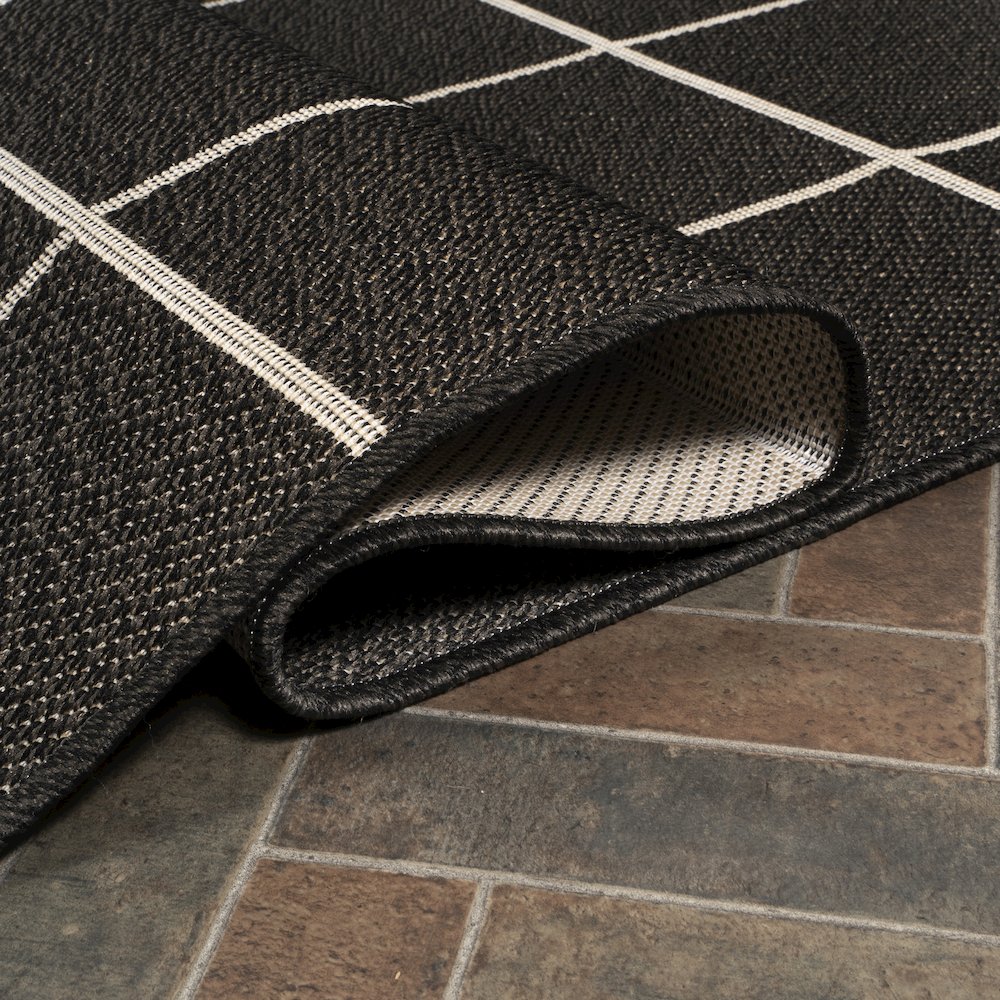 Grid Modern Squares Indoor/Outdoor Area Rug. Picture 13