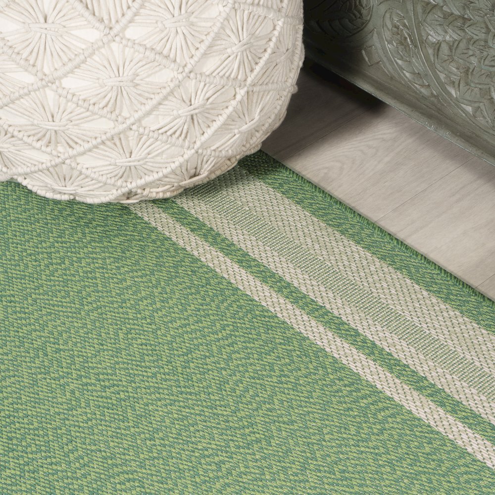James Modern Border Stripe Indoor/Outdoor Area Rug. Picture 11