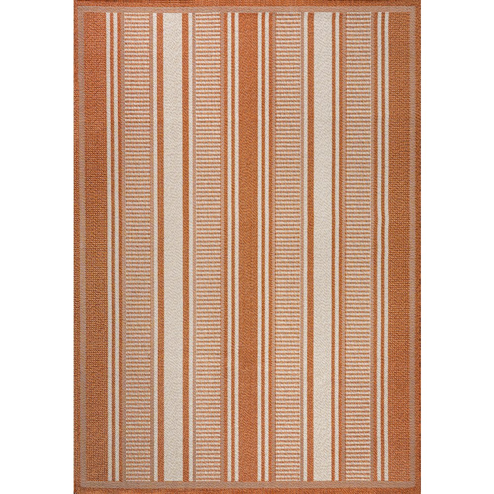 Haynes Modern Double Stripe Indoor/Outdoor Area Rug. Picture 1