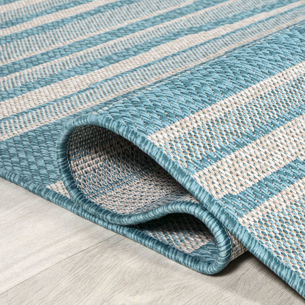 Castara Wavy Stripe Modern Indoor/Outdoor Area Rug. Picture 13